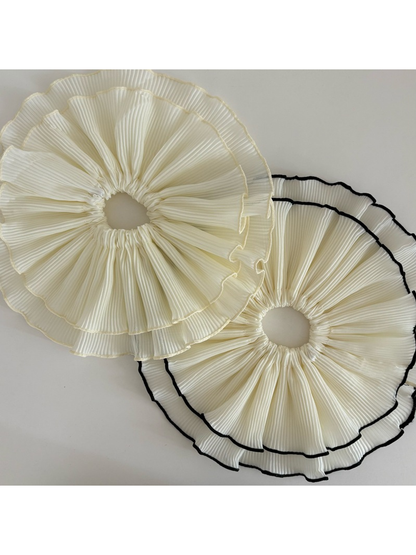 Gifty - Double Layer Ruched Polyester Scrunchie