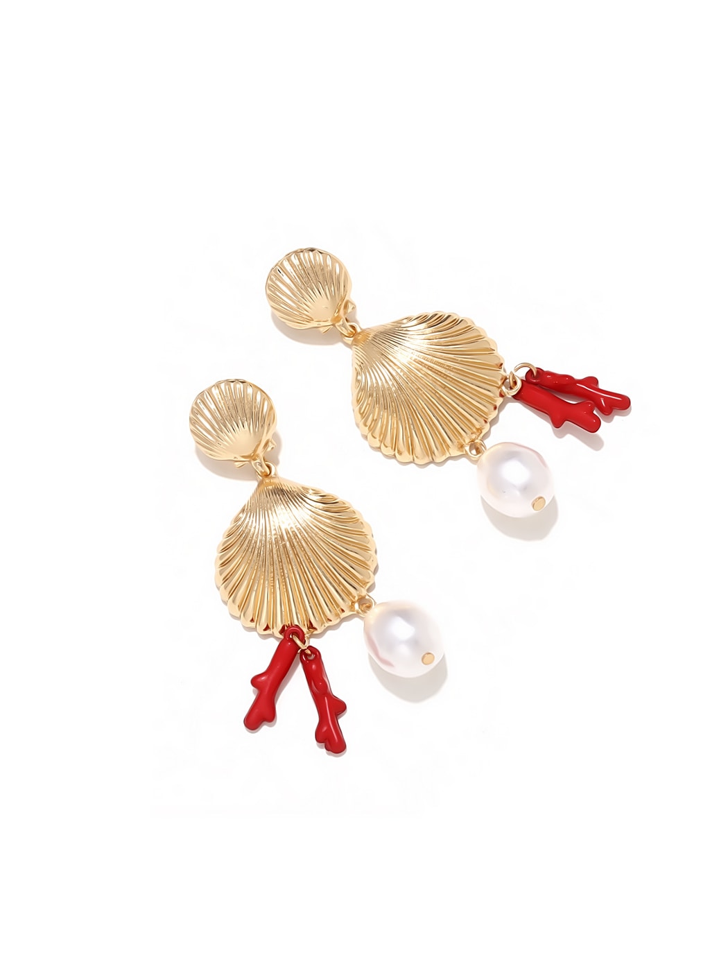 Earedge - Ocean Theme Sculpted Drop Silhouette Earrings