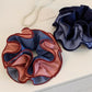 Gifty - Layered Gingham Trim Polyester Scrunchie