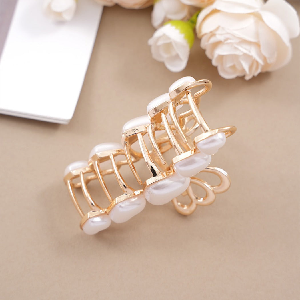 Beau - Layered Heart Open Frame Hair Claw