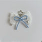 Keypus - Sweet Lace Heart Charm Bow Bag Accent Keychain