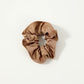 Gifty - Solid Color Satin Scrunchie with Ruffle Detail