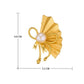 Brovia - Brushed Fan Shape Bow Accent Brooch