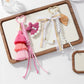 Keypus - Y2K Tassel and Ribbon Heart Keychain Bag Charm