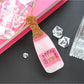 Beau - Pink Wine Bottle Hair Claw Clip