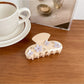 Beau - Cute Floral Print Hair Claw Clip