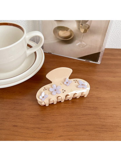 Beau - Cute Floral Print Hair Claw Clip