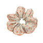 Gifty - Orange Floral Scrunchie Women Large Hair Tie