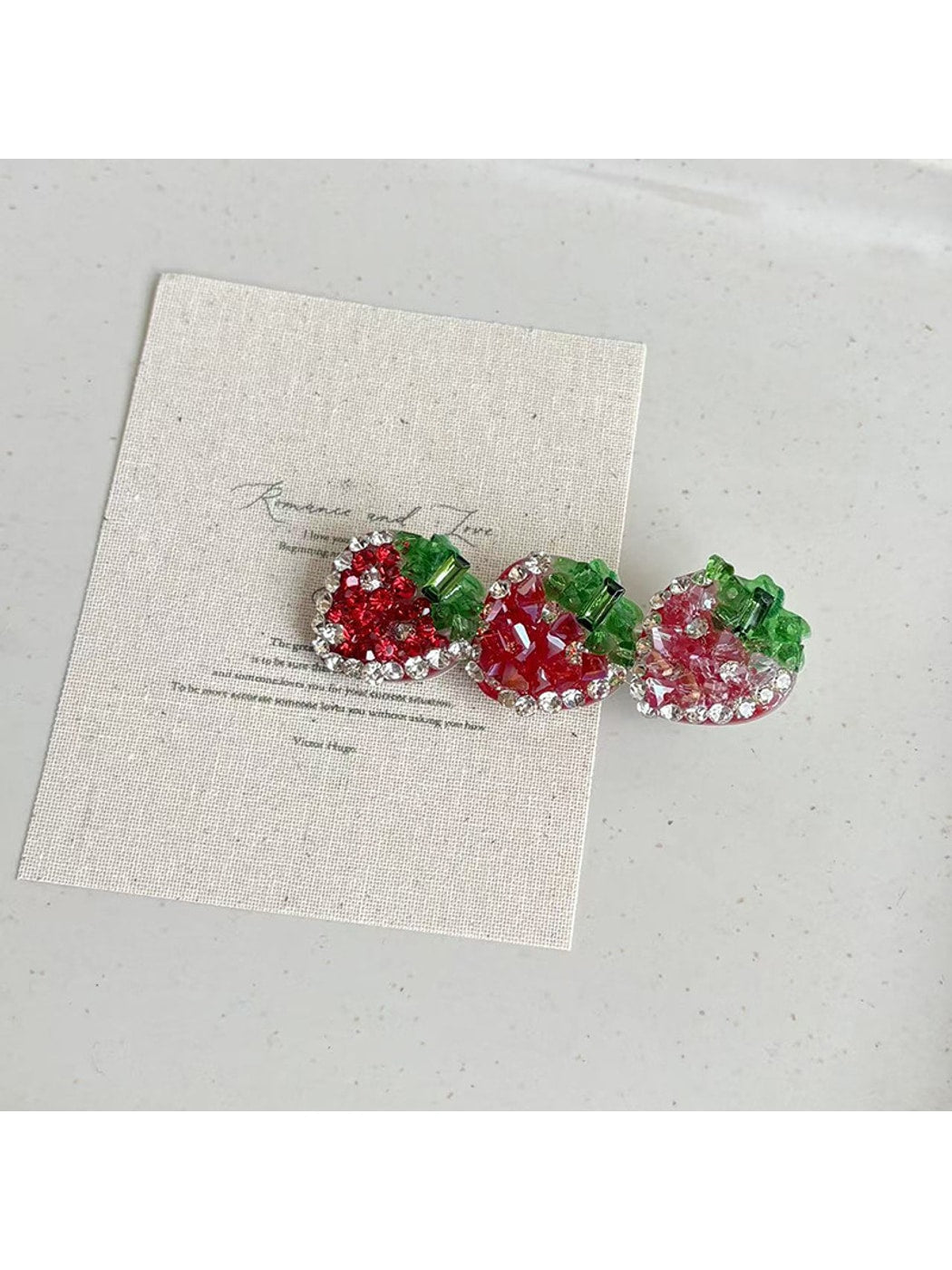 Beau - Cartoon Strawberry Duckbill Side Hair Clip