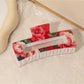 Beau - Square Openwork Floral Hair Claw Clip