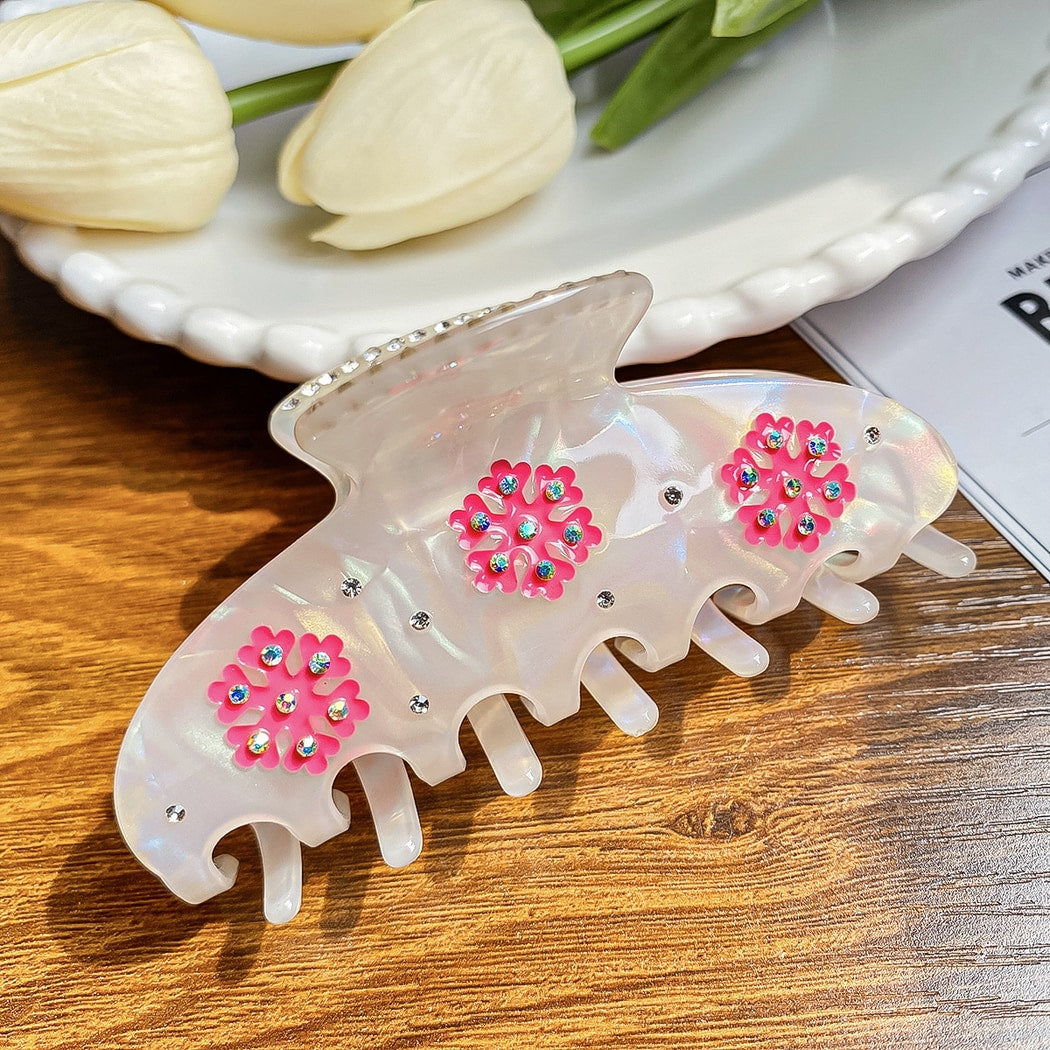 Beau - Christmas Snowflake Accent Claw Clip