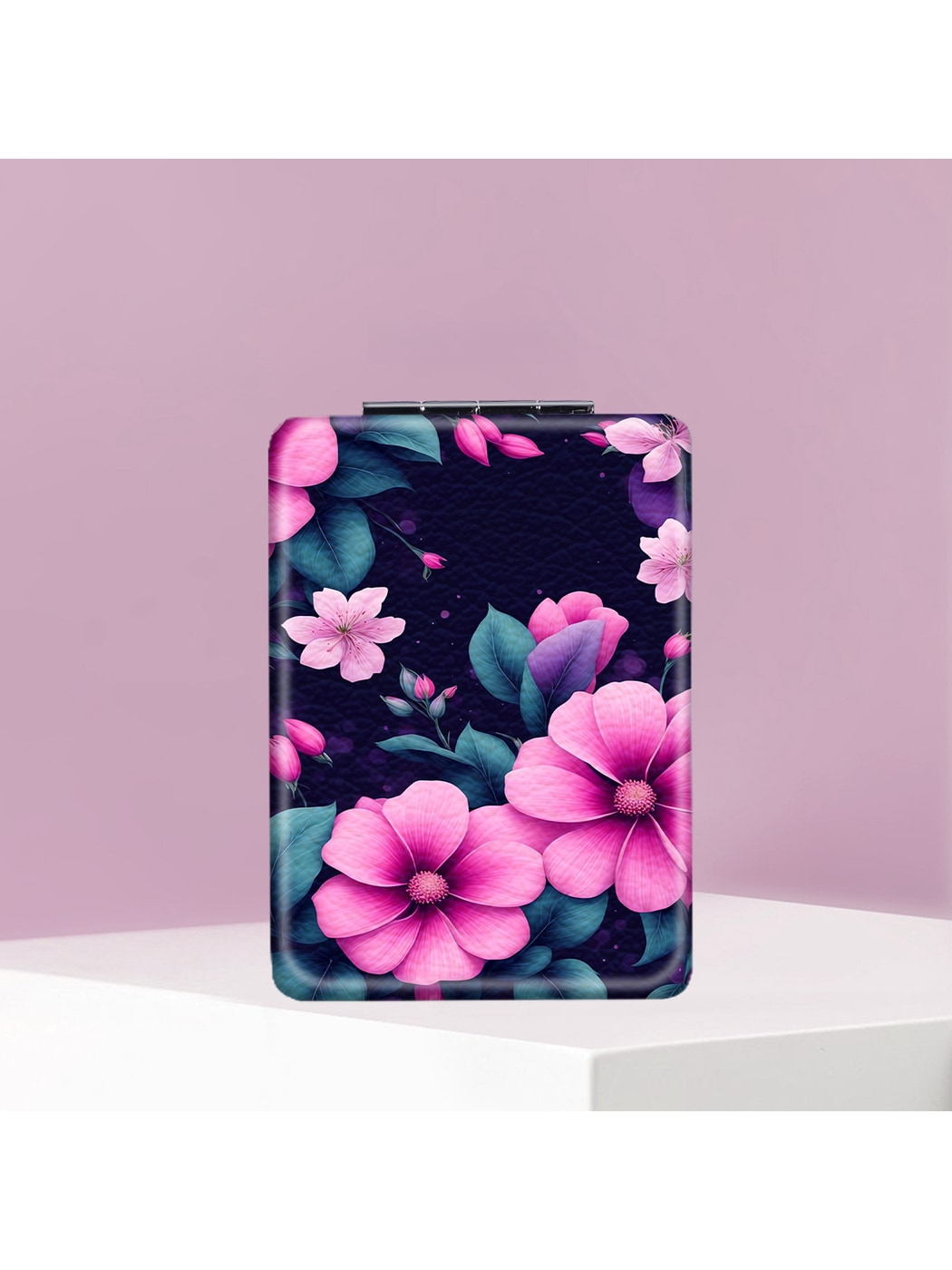 Mirroray - Floral Print Rectangle Compact Mirror