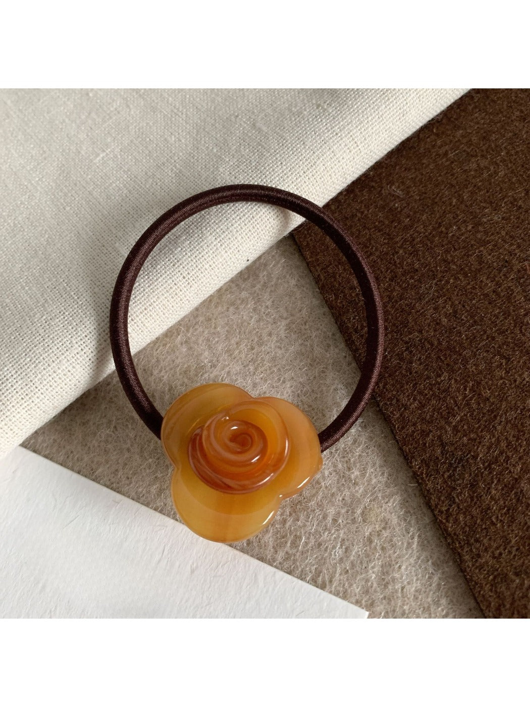 Gifty - Rose Pattern Acetate Hair Tie