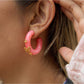 Earedge - Sweetheart Pink Bow Earrings