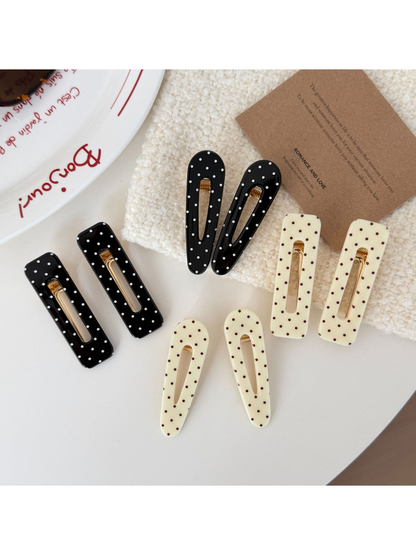 Beau - Polka Dot Geometric Duckbill Hair Clip