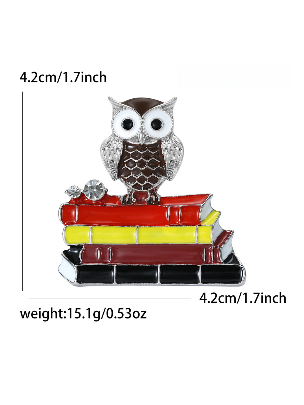 Brovia - Minimal Enamel Owl Decorative Pin Brooch