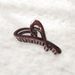 Beau - Minimal Heart Design Square Plastic Claw Clip