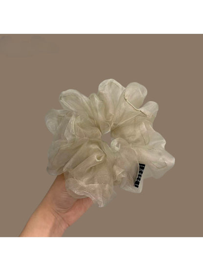 Gifty - Sheer Mesh Floral Look Polyester Scrunchie