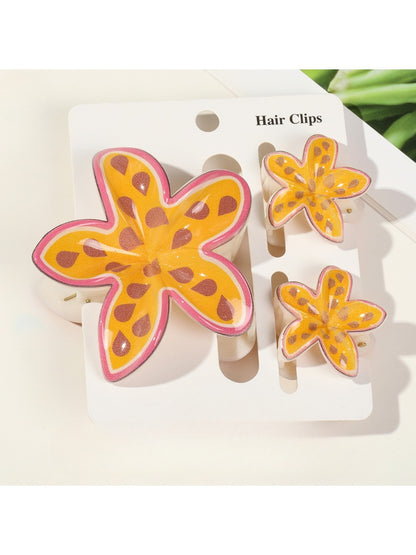 Beau - 3 Pack Plumeria Hair Clips Set