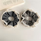 Gifty - Plaid Lace Trim Polyester Fabric Scrunchie