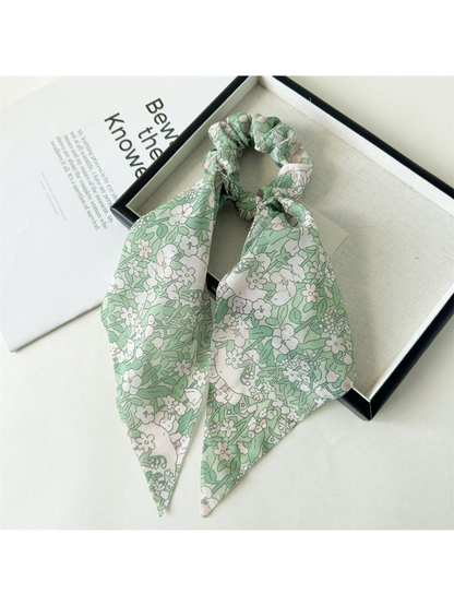 Gifty - Floral Long Tail High Stretch Scrunchie