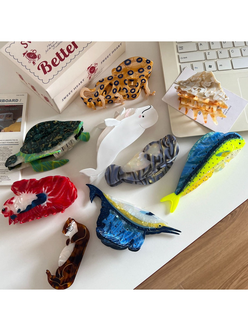Beau - Cute Ocean Creature Hair Claw Clips