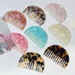 Camerow acetate half round hair comb with smooth polished finish