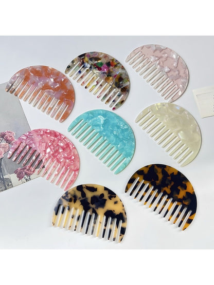 Camerow acetate half round hair comb with smooth polished finish