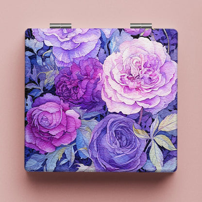 Mirroray - Portable Flower Pattern Folding Glass Mirror