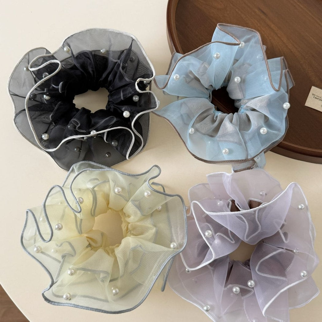 Gifty - Double-Layer Ruffle Polyester Scrunchie