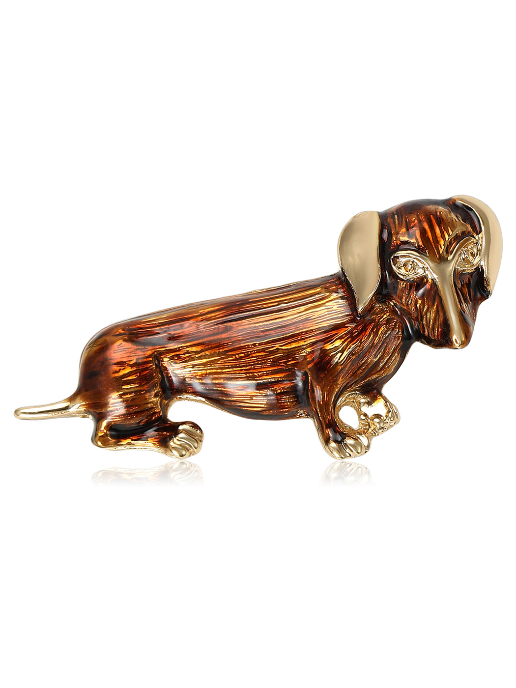 Brovia - Alloy Dog Shape Rhinestone Brooch Pin