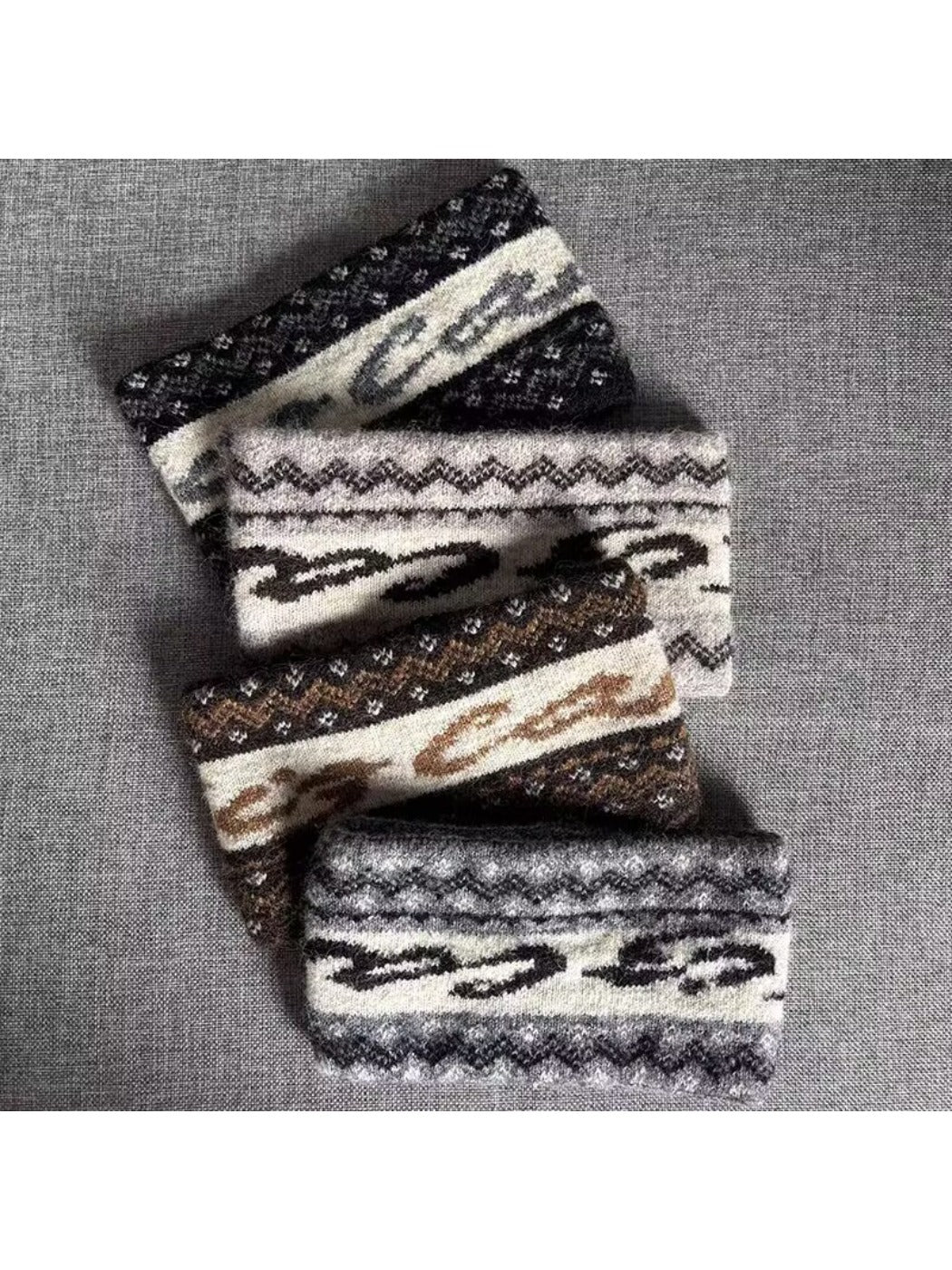 Gifty - Warm Double Layer Knit Jacquard Headband