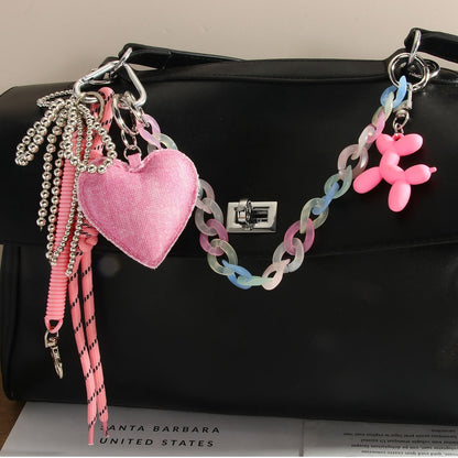Keypus - Heart and Cord Decorative Bag Charm Keychain