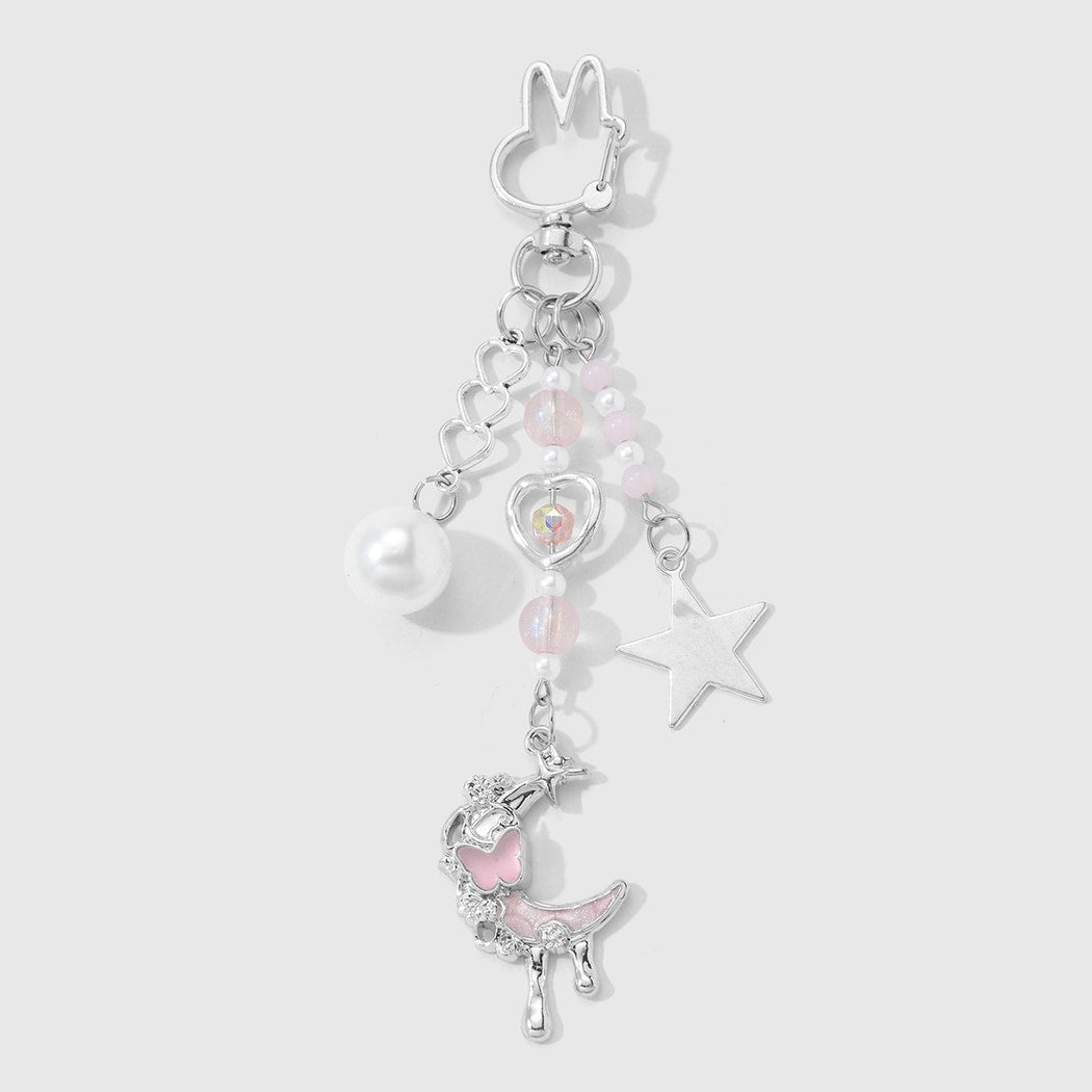 Keypus - Sweet Style Moon and Star Charm Keychain