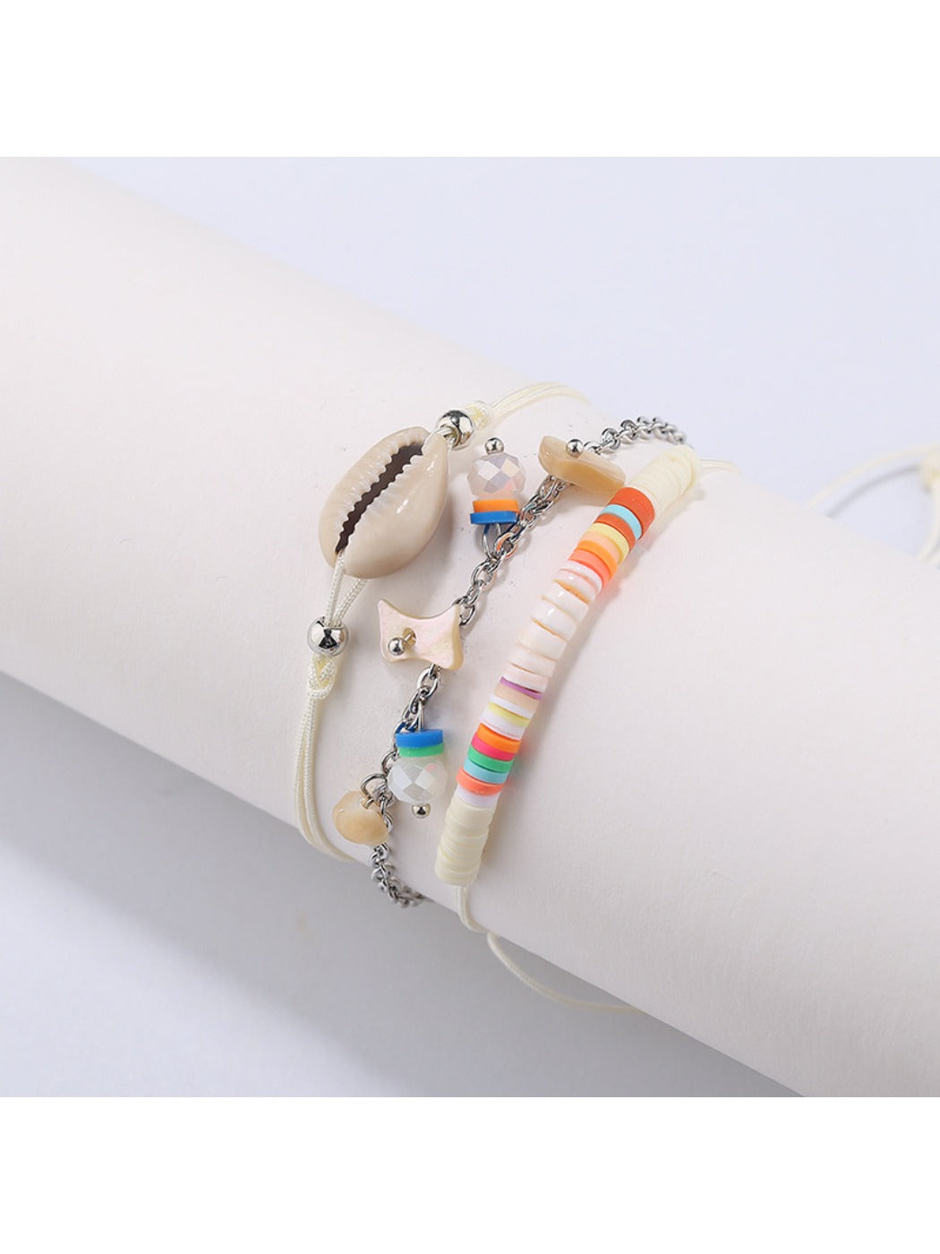 Lovra Earedge Ocean Style bracelet displayed flat highlighting multiple rows and ocean-inspired colors