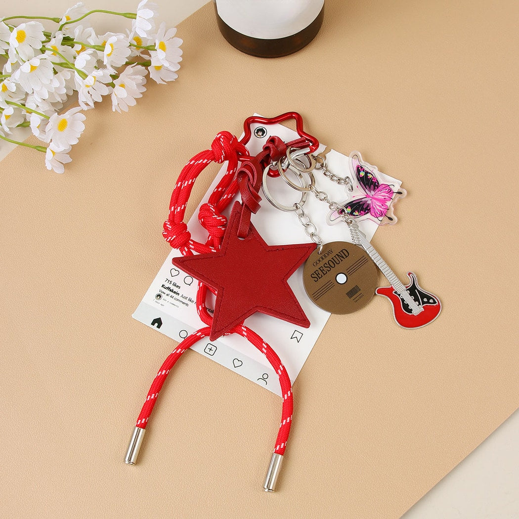 Keypus - Geometric Star Bag Charm Keychain Accessory