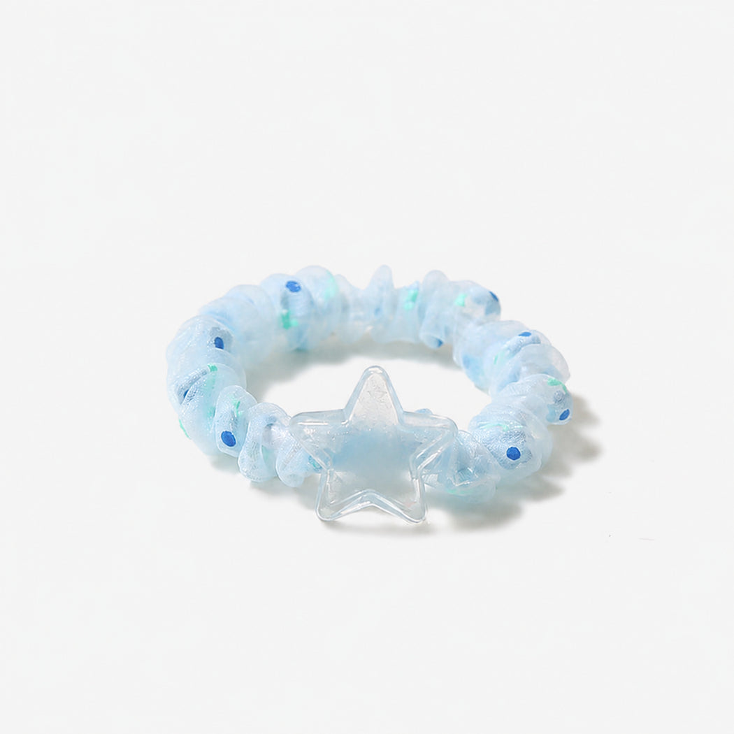 Pastel Star Hair Tie - Blue
