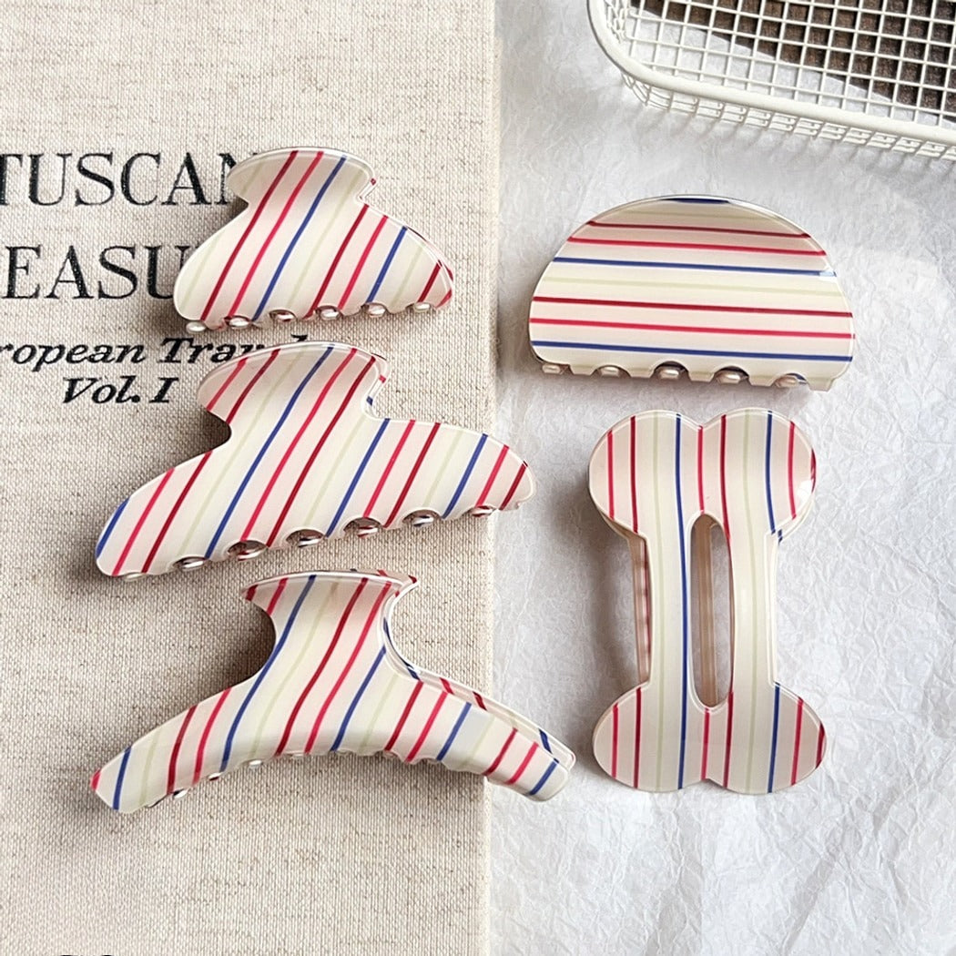Beau - Modern Striped Styling Claw Clip
