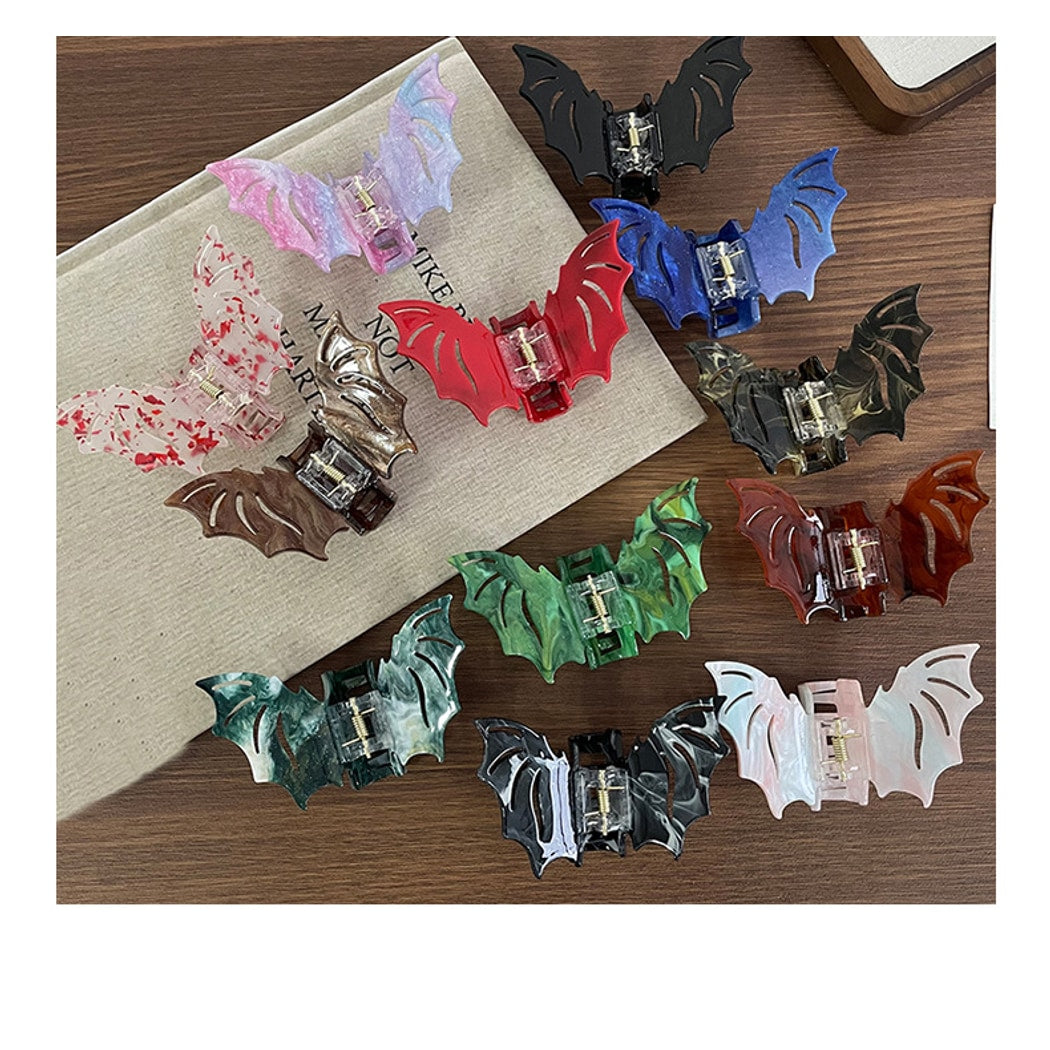 Beau - Halloween Marble Bat Wing Claw Clip