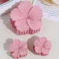 Beau - Matte Flower Shape Plastic Alloy Claw Clip