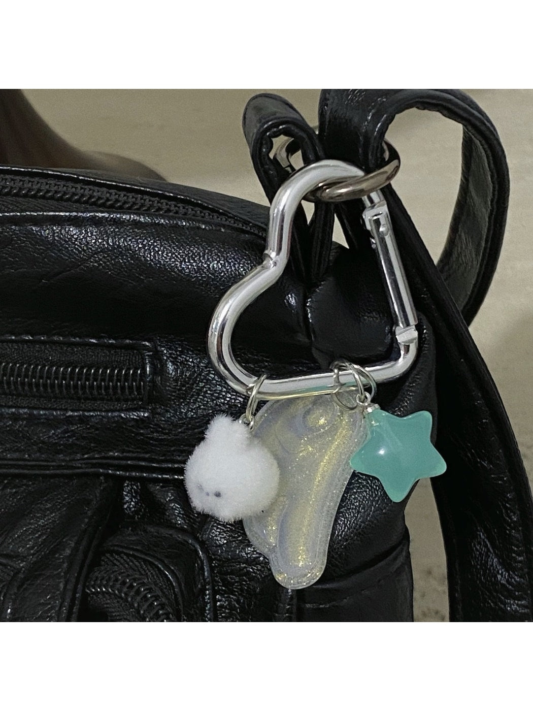 Keypus - Acrylic Bunny Angel Wing Star Bag Charm Keychain