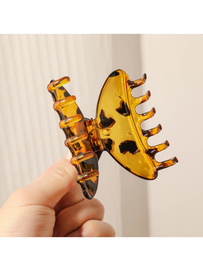 Beau - Leopard Print Half Round Claw Clip