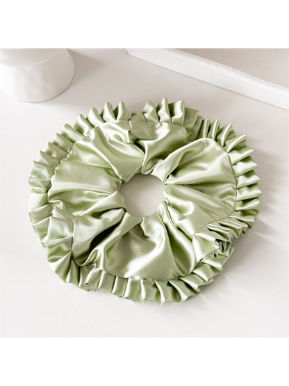 Gifty - Oversized Ruffled Satin Look Scrunchie