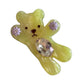 Beau - Cute Bear Oval Rhinestone Side Hair Clip