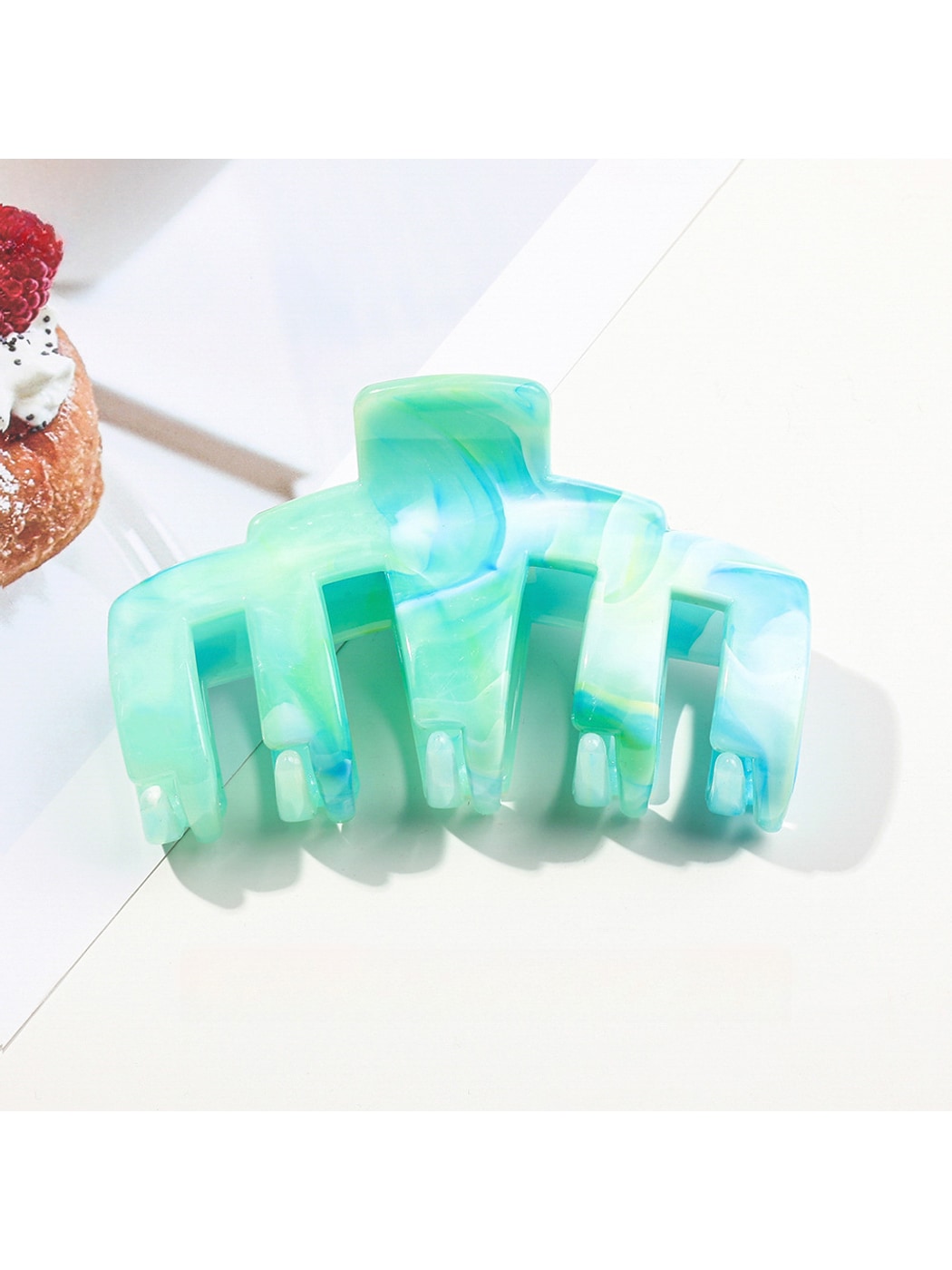 Beau - Geometric Marbled PS Alloy Hair Claw Clip