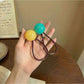 Gifty - Polished Round Accent Elastic Ponytail Hair Tie