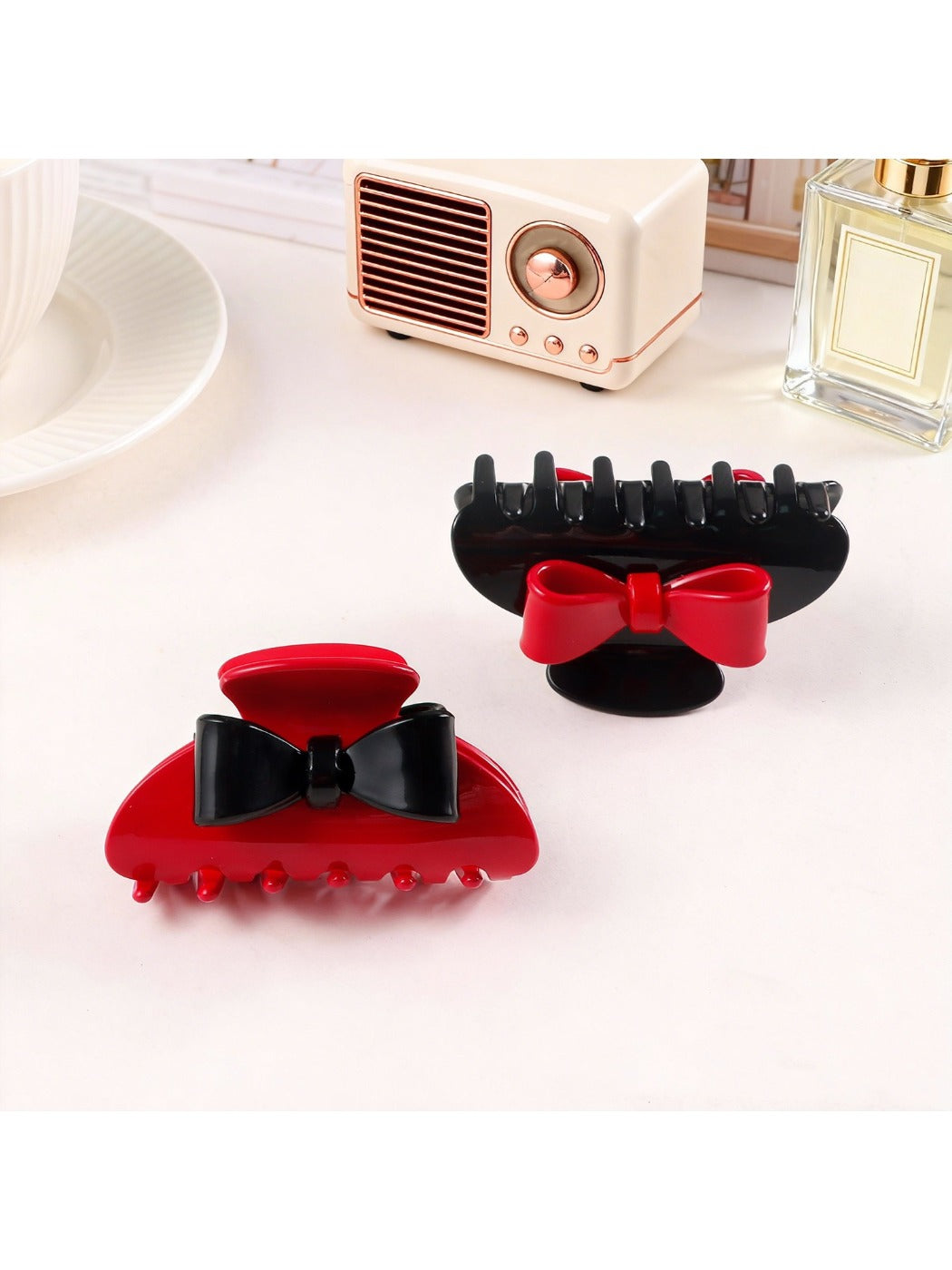 Beau - Half Moon Color Block Claw Clip