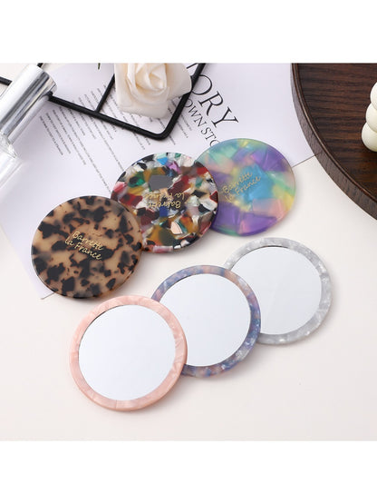 Mirroray - Acetic Acid Round Simple Multi-Color Small Mirror