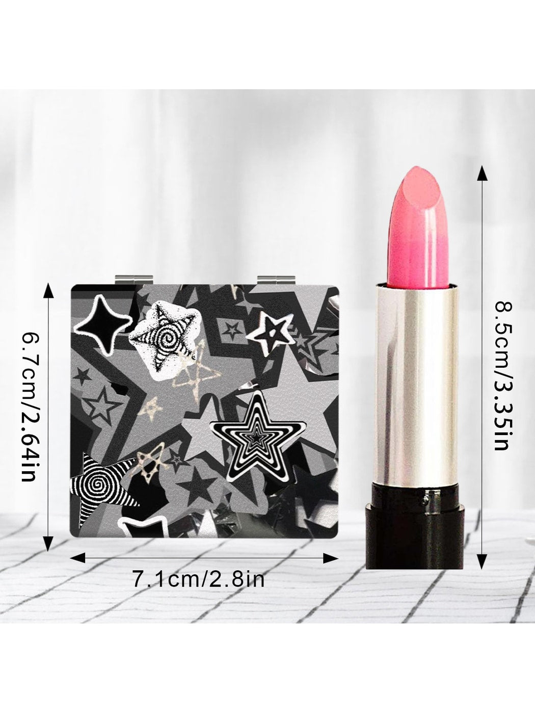 Mirroray - Y2K Star Print Folding Makeup Mirror