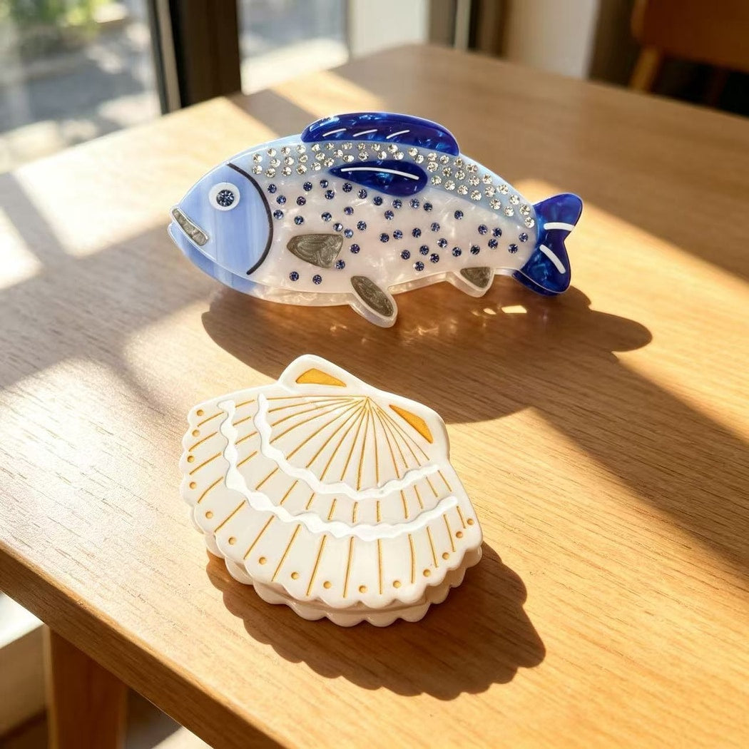 Beau - Ocean Inspired Acetate Claw Clip